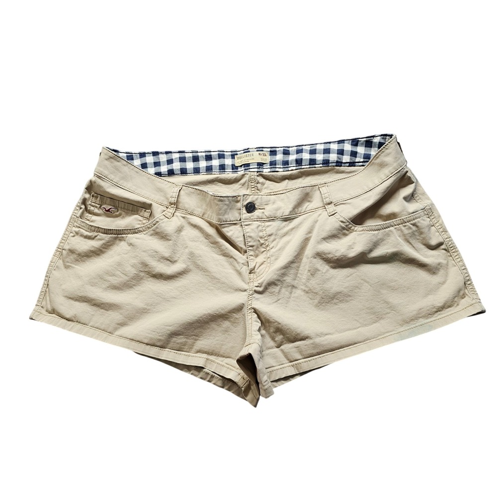 Hollister Chino Shorts Womens 16/33 Tan Khaki 25 Years Limited Edition Low Rise